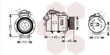 Van Wezel 0600K328 - Компрессор кондиционера autosila-amz.com