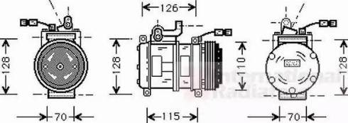 Van Wezel 0600K231 - Компрессор кондиционера autosila-amz.com