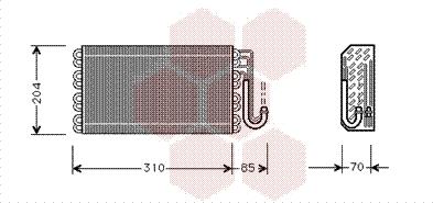 Van Wezel 0600V025 - Испаритель, кондиционер autosila-amz.com