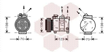 Van Wezel 0100K016 - Компрессор кондиционера autosila-amz.com