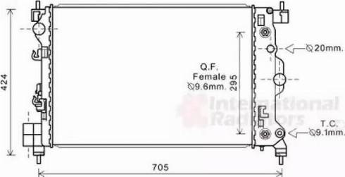 Van Wezel 08002044 - Радиатор, охлаждение двигателя autosila-amz.com