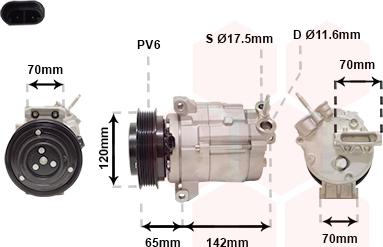 Van Wezel 0800K063 - Компрессор кондиционера autosila-amz.com