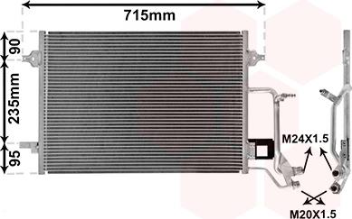 Van Wezel 03005140 - Конденсатор кондиционера autosila-amz.com