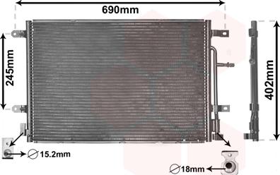 Van Wezel 03005238 - Конденсатор кондиционера autosila-amz.com