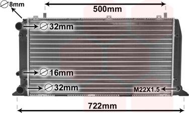 Van Wezel 03002047 - Радиатор, охлаждение двигателя autosila-amz.com