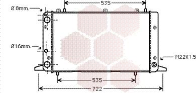 Van Wezel 03002053 - Радиатор, охлаждение двигателя autosila-amz.com