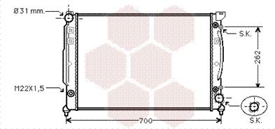 Van Wezel 03002111 - Радиатор, охлаждение двигателя autosila-amz.com