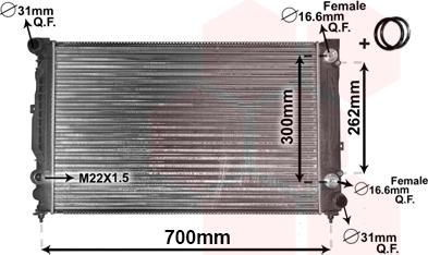 Van Wezel 03002125 - радиатор Audi autosila-amz.com