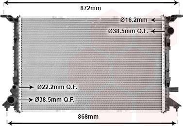 Van Wezel 03002363 - Радиатор, охлаждение двигателя autosila-amz.com