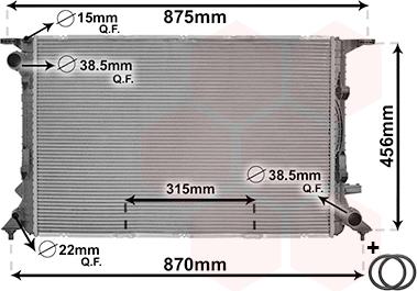 Van Wezel 03002290 - Радиатор, охлаждение двигателя autosila-amz.com