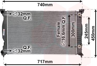 Van Wezel 03002241 - Радиатор, охлаждение двигателя autosila-amz.com