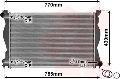 Van Wezel 03002230 - Радиатор, охлаждение двигателя autosila-amz.com