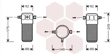 Van Wezel 0300D032 - Осушитель, кондиционер autosila-amz.com