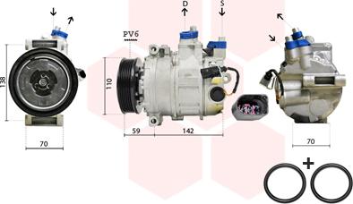 Van Wezel 0300K029 - Компрессор кондиционера autosila-amz.com