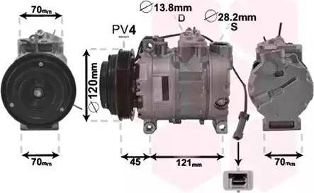 Van Wezel 0300K379 - Компрессор кондиционера autosila-amz.com