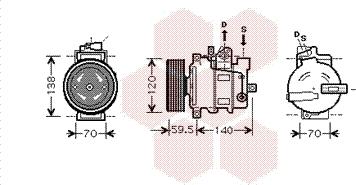 Van Wezel 0300K267 - Компрессор кондиционера autosila-amz.com