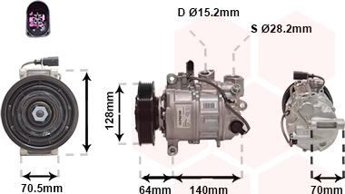 Van Wezel 0301K702 - Компрессор кондиционера autosila-amz.com