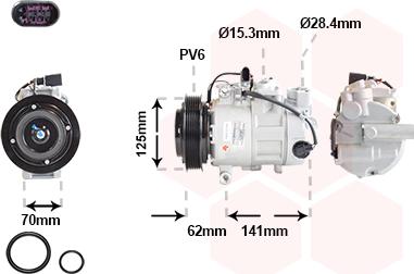 Van Wezel 0301K715 - Компрессор кондиционера autosila-amz.com