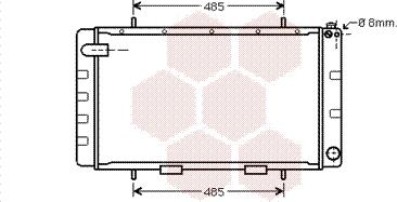 Van Wezel 02002065 - Радиатор, охлаждение двигателя autosila-amz.com