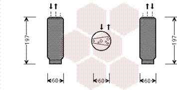 Van Wezel 0200D146 - Осушитель, кондиционер autosila-amz.com
