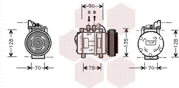 Van Wezel 0200K018 - Компрессор кондиционера autosila-amz.com