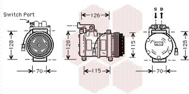 Van Wezel 0200K027 - Компрессор кондиционера autosila-amz.com