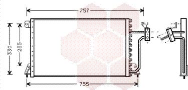 Van Wezel 07005019 - Конденсатор кондиционера autosila-amz.com