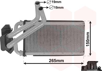 Van Wezel 07006140 - Теплообменник, отопление салона autosila-amz.com