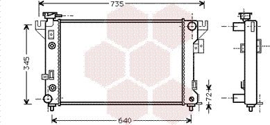 Van Wezel 07002032 - Радиатор, охлаждение двигателя autosila-amz.com