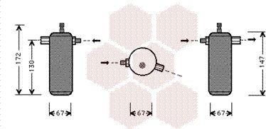 Van Wezel 0700D044 - Осушитель, кондиционер autosila-amz.com