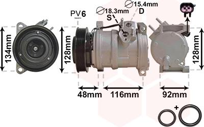 Van Wezel 0700K102 - Компрессор кондиционера autosila-amz.com