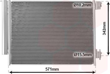 Van Wezel 15005700 - Конденсатор кондиционера autosila-amz.com