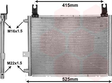 Van Wezel 11005060 - Конденсатор кондиционера autosila-amz.com