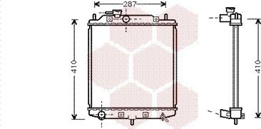 Van Wezel 11002036 - Радиатор, охлаждение двигателя autosila-amz.com