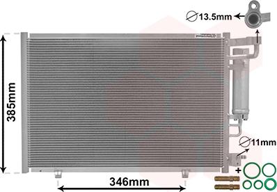 Van Wezel 18005490 - Конденсатор кондиционера autosila-amz.com