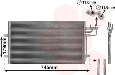 Van Wezel 18005367 - Конденсатор кондиционера autosila-amz.com