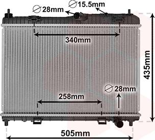 Van Wezel 18002605 - Радиатор, охлаждение двигателя autosila-amz.com