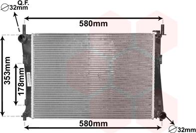 Van Wezel 18002325 - Радиатор, охлаждение двигателя autosila-amz.com