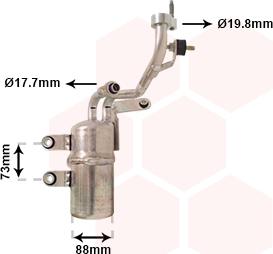 Van Wezel 1800D466 - Осушитель, кондиционер autosila-amz.com