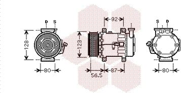 Van Wezel 1800K432 - Компрессор кондиционера autosila-amz.com