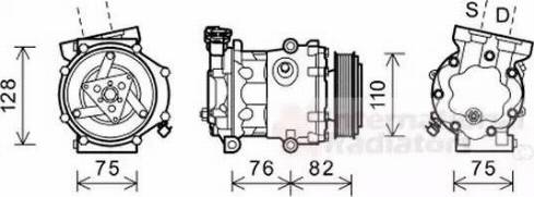 Van Wezel 1800K479 - Компрессор кондиционера autosila-amz.com