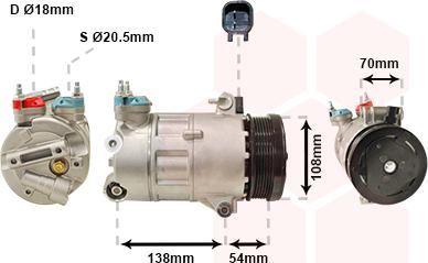 Van Wezel 1800K478 - Компрессор кондиционера autosila-amz.com