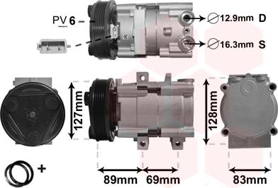 Van Wezel 1800K322 - Компрессор кондиционера autosila-amz.com