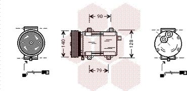 Van Wezel 1800K288 - Компрессор кондиционера autosila-amz.com