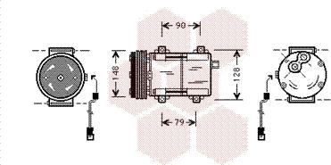 Van Wezel 1800K277 - Компрессор кондиционера autosila-amz.com