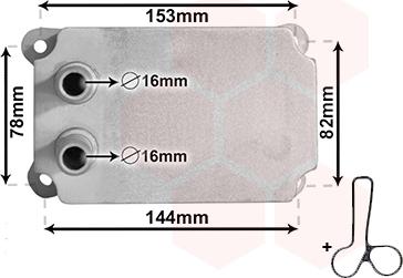 Van Wezel 18013707 - Масляный радиатор, двигательное масло autosila-amz.com