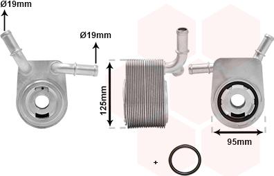 Van Wezel 18013721 - Масляный радиатор, двигательное масло autosila-amz.com
