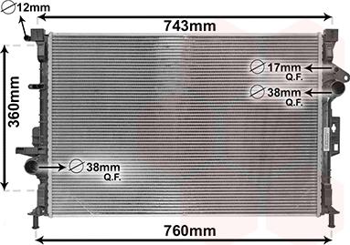 Van Wezel 18012711 - Радиатор, охлаждение двигателя autosila-amz.com