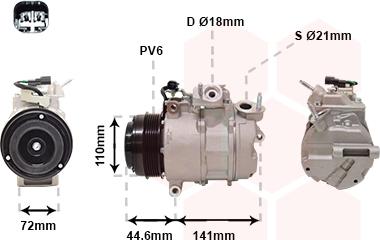 Van Wezel 1801K719 - Компрессор кондиционера autosila-amz.com