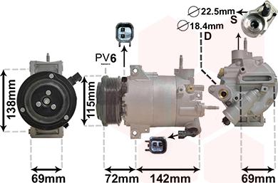 Van Wezel 1801K727 - Компрессор кондиционера autosila-amz.com